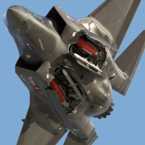 F-35 with open weapons bay